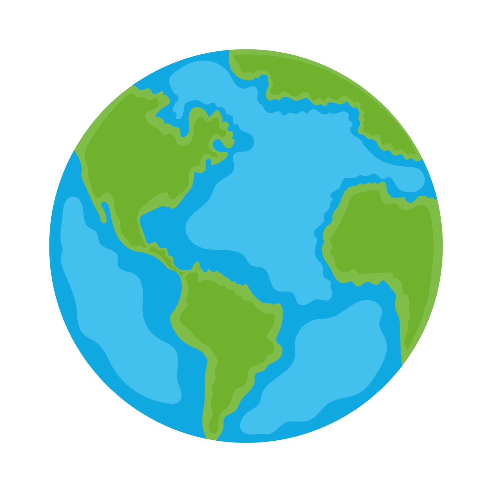earth planet icon isolated