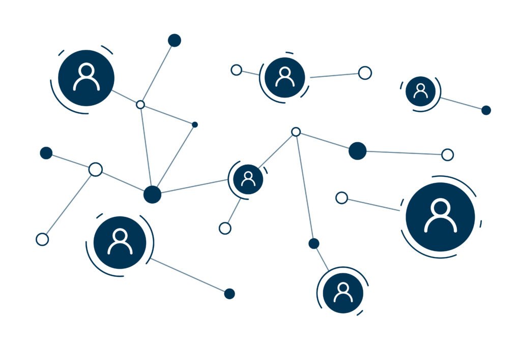 human networking web contact background for social marketing