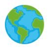 earth planet icon isolated